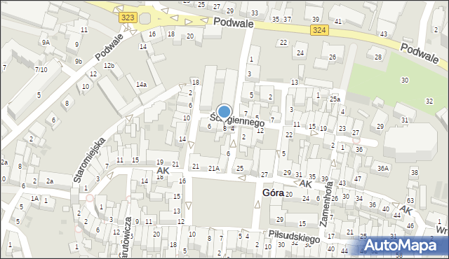 Góra, Ściegiennego Piotra, ks., 8, mapa Góra