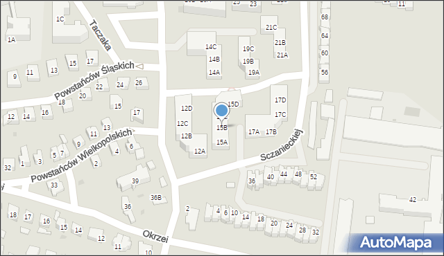 Gorzów Wielkopolski, Sczanieckiej Emilii, 15B, mapa Gorzów Wielkopolski