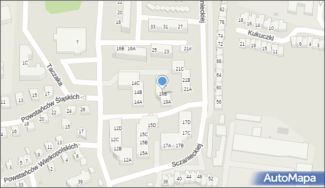 Gorzów Wielkopolski, Sczanieckiej Emilii, 19B, mapa Gorzów Wielkopolski