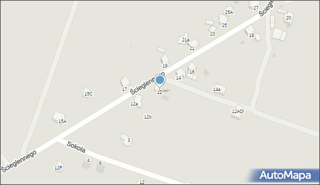 Imielin, Ściegiennego Piotra, ks., 12, mapa Imielin