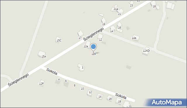Imielin, Ściegiennego Piotra, ks., 12b, mapa Imielin