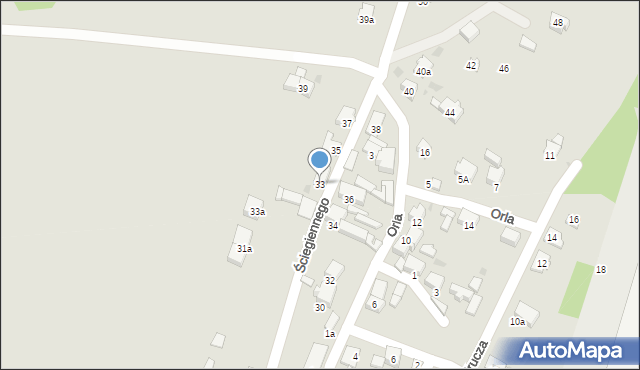 Imielin, Ściegiennego Piotra, ks., 33, mapa Imielin