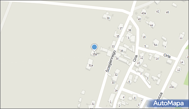 Imielin, Ściegiennego Piotra, ks., 33a, mapa Imielin