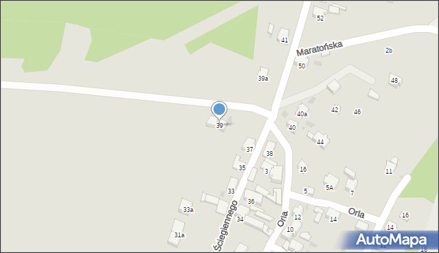 Imielin, Ściegiennego Piotra, ks., 39, mapa Imielin