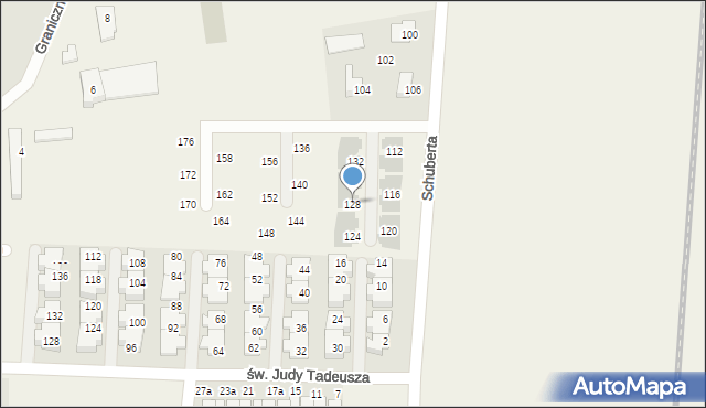 Iwiny, Schuberta Franza Petera, 128, mapa Iwiny
