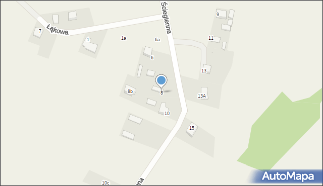 Jaworznik, Ściegienna, 8, mapa Jaworznik