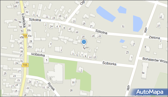 Jeżów, Ścibiorka Bolesława, 7a, mapa Jeżów