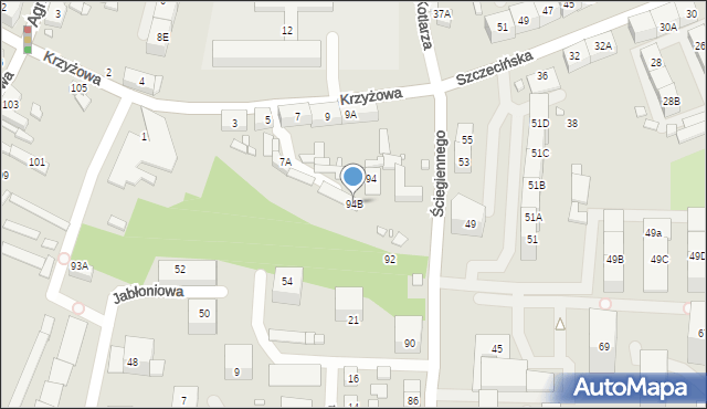 Katowice, Ściegiennego Piotra, ks., 94B, mapa Katowic