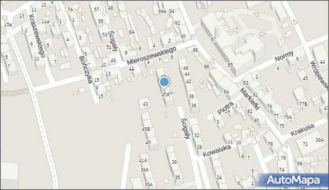 Katowice, Ścigały Franciszka, ks., 47A, mapa Katowic