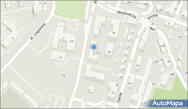 Kielce, Ściegiennego Piotra, ks., 3, mapa Kielc