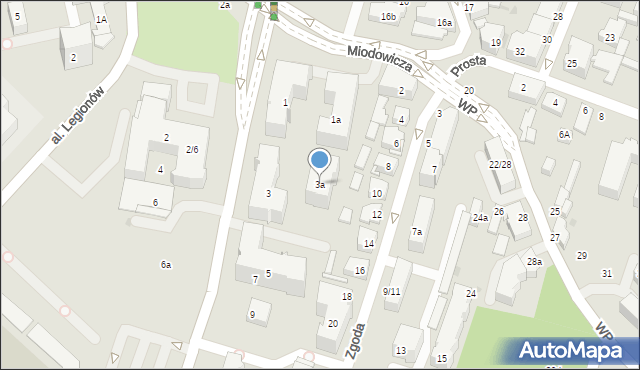 Kielce, Ściegiennego Piotra, ks., 3a, mapa Kielc