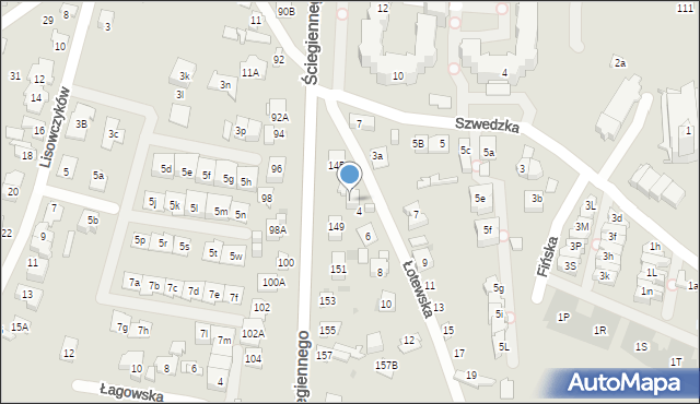 Kielce, Ściegiennego Piotra, ks., 147, mapa Kielc