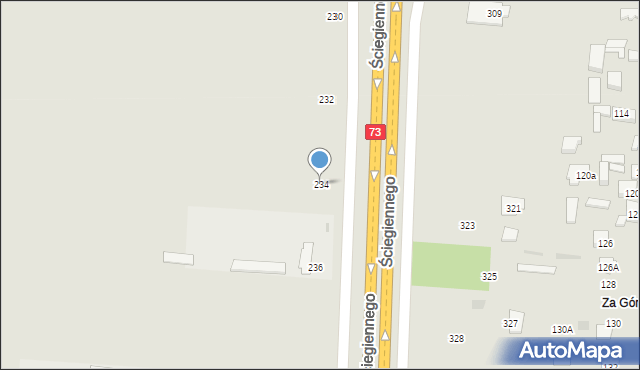 Kielce, Ściegiennego Piotra, ks., 234, mapa Kielc