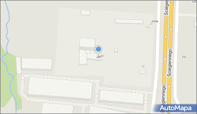 Kielce, Ściegiennego Piotra, ks., 240, mapa Kielc
