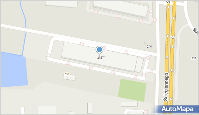 Kielce, Ściegiennego Piotra, ks., 248, mapa Kielc