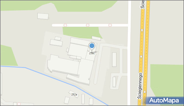 Kielce, Ściegiennego Piotra, ks., 258c, mapa Kielc