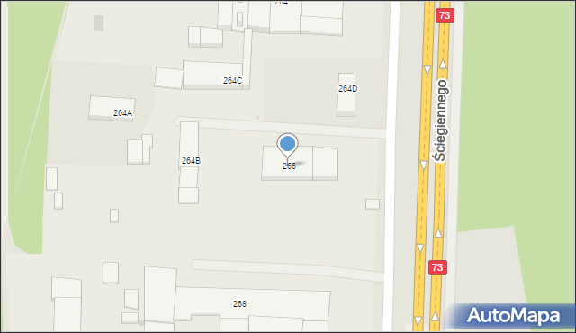 Kielce, Ściegiennego Piotra, ks., 266, mapa Kielc