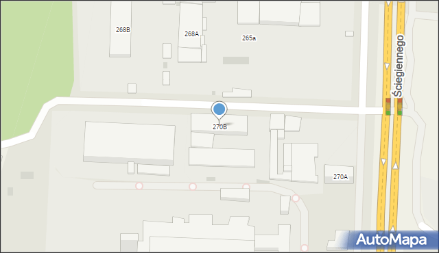 Kielce, Ściegiennego Piotra, ks., 270B, mapa Kielc
