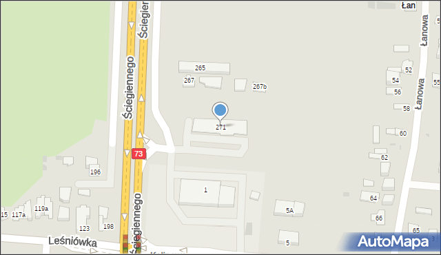 Kielce, Ściegiennego Piotra, ks., 271, mapa Kielc