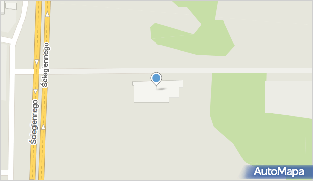 Kielce, Ściegiennego Piotra, ks., 505, mapa Kielc