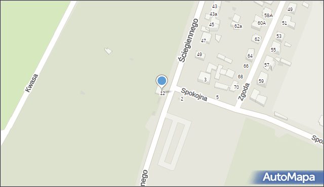 Kielce, Ściegiennego Piotra, ks., 12, mapa Kielc