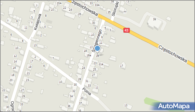 Kłobuck, Ściegiennego Piotra, ks., 16, mapa Kłobuck