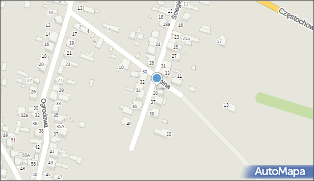 Kłobuck, Ściegiennego Piotra, ks., 35, mapa Kłobuck