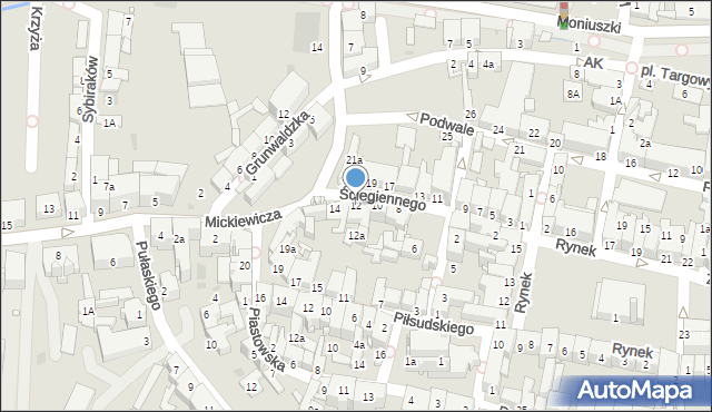 Kluczbork, Ściegiennego Piotra, ks., 12, mapa Kluczbork