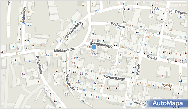 Kluczbork, Ściegiennego Piotra, ks., 12a, mapa Kluczbork