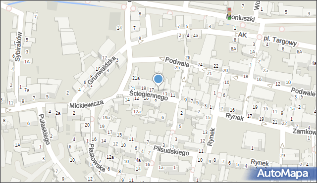 Kluczbork, Ściegiennego Piotra, ks., 15, mapa Kluczbork