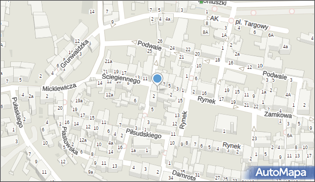 Kluczbork, Ściegiennego Piotra, ks., 4, mapa Kluczbork