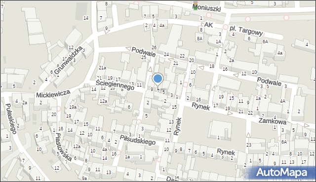 Kluczbork, Ściegiennego Piotra, ks., 7, mapa Kluczbork