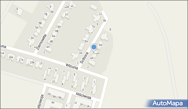 Komorowice, Ścibora, 4B, mapa Komorowice