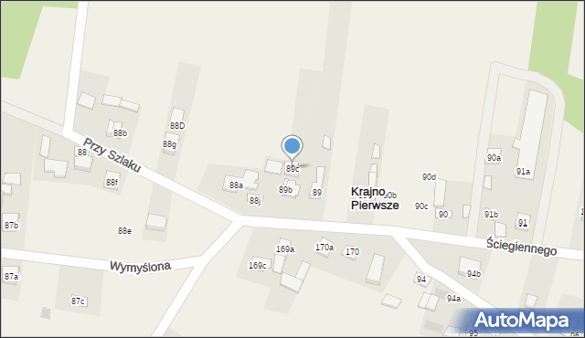 Krajno Pierwsze, Ściegiennego Piotra, ks., 100a, mapa Krajno Pierwsze