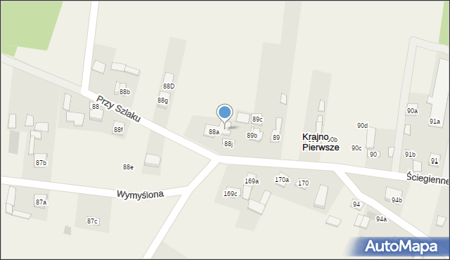 Krajno Pierwsze, Ściegiennego Piotra, ks., 102a, mapa Krajno Pierwsze