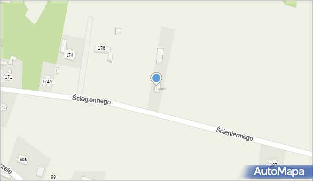 Krajno Pierwsze, Ściegiennego Piotra, ks., 38, mapa Krajno Pierwsze