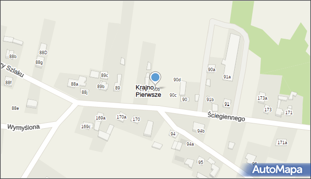 Krajno Pierwsze, Ściegiennego Piotra, ks., 92, mapa Krajno Pierwsze