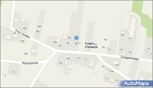 Krajno Pierwsze, Ściegiennego Piotra, ks., 98, mapa Krajno Pierwsze