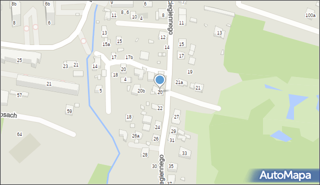 Kraków, Ściegiennego Piotra, ks., 20, mapa Krakowa