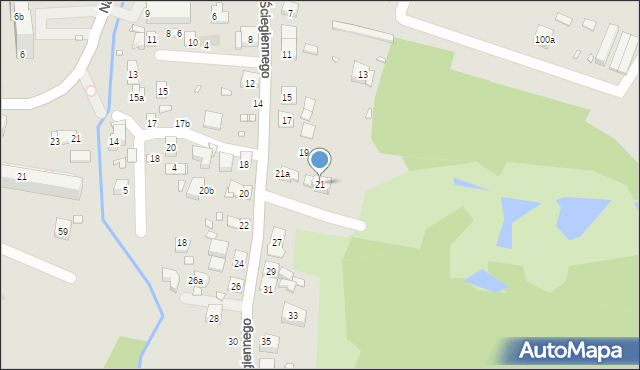 Kraków, Ściegiennego Piotra, ks., 21, mapa Krakowa