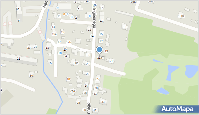 Kraków, Ściegiennego Piotra, ks., 21a, mapa Krakowa