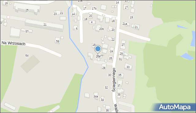 Kraków, Ściegiennego Piotra, ks., 26a, mapa Krakowa