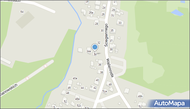 Kraków, Ściegiennego Piotra, ks., 34, mapa Krakowa