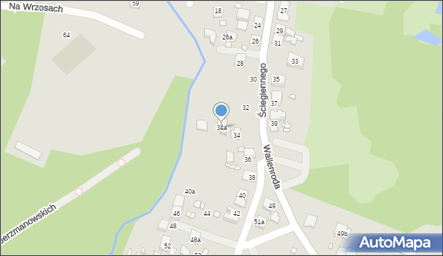 Kraków, Ściegiennego Piotra, ks., 34a, mapa Krakowa