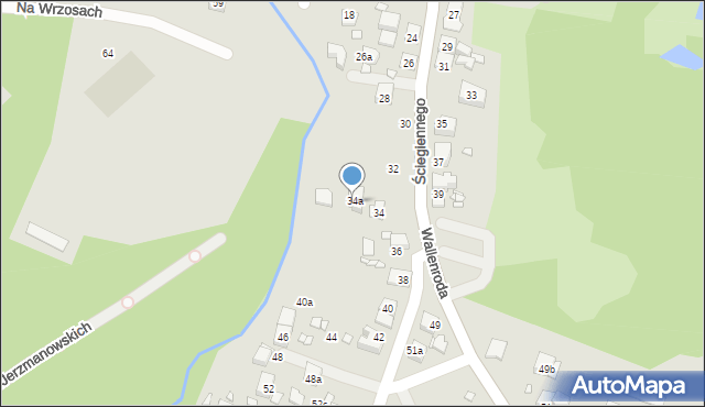 Kraków, Ściegiennego Piotra, ks., 34b, mapa Krakowa