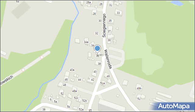 Kraków, Ściegiennego Piotra, ks., 36, mapa Krakowa