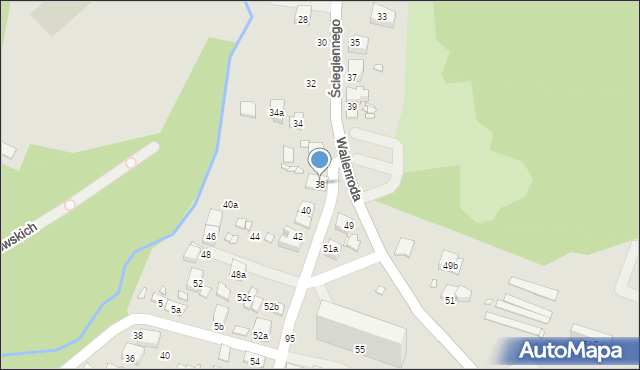 Kraków, Ściegiennego Piotra, ks., 38, mapa Krakowa