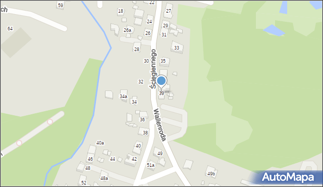 Kraków, Ściegiennego Piotra, ks., 39, mapa Krakowa