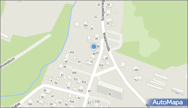 Kraków, Ściegiennego Piotra, ks., 40, mapa Krakowa