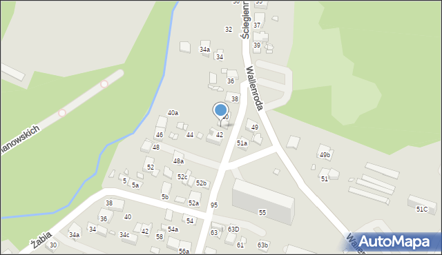 Kraków, Ściegiennego Piotra, ks., 42a, mapa Krakowa